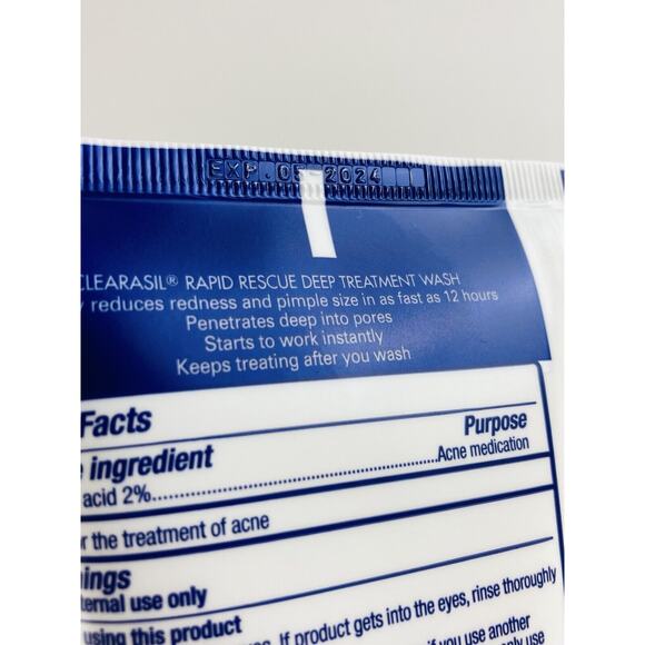 Clearasil Rapid Rescue Wash Deep Treatment 2% Salicylic Acne Face Wash Cleanser - Picture 6 of 7